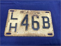 Vintage license plate