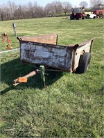 2-wheel farm cart w/ metal floor (no title)