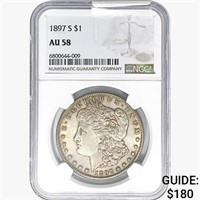 1897-S Morgan Silver Dollar NGC AU58