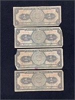 Group of 1950's Mexican Currency