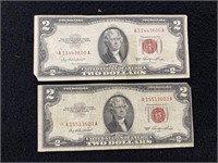 1953 $2 Red Seal Notes