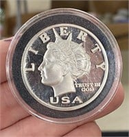 .999 Silver 1 Troy Ounce Liberty Round