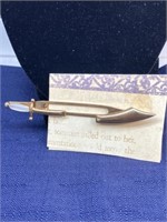 Swank sword tie clip mother of pearl