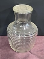 Vintage glass beverage holder with lid clear