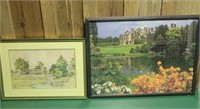 2 Pictures, 1 is Framed puzzle 29"x22", Covered