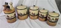 5 Pc Pine Lodge Canister Set