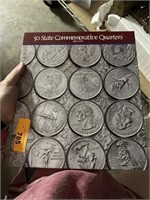 PARTIAL ALBUM 50 STATE QUARTERS UNCS