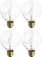 (4 Pack) G25 Incandescent Bulb 2700K  Decor Globe