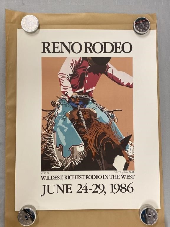 Single Sided Reno Rodeo 1986 Paper Poster