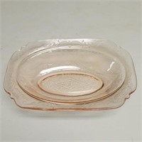 Jeannette Glass Florigold Square Plate 10"x7"