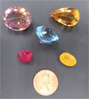 Gemstones Incl. Topaz, Citrine, Sapphire,