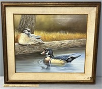 Duck Waterfowl Oil Painting on Canvas
