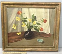 Still Life Flowers Oil Painting on Canvas