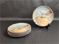 Set of Six Pier 1 Imports Porcelain Plates