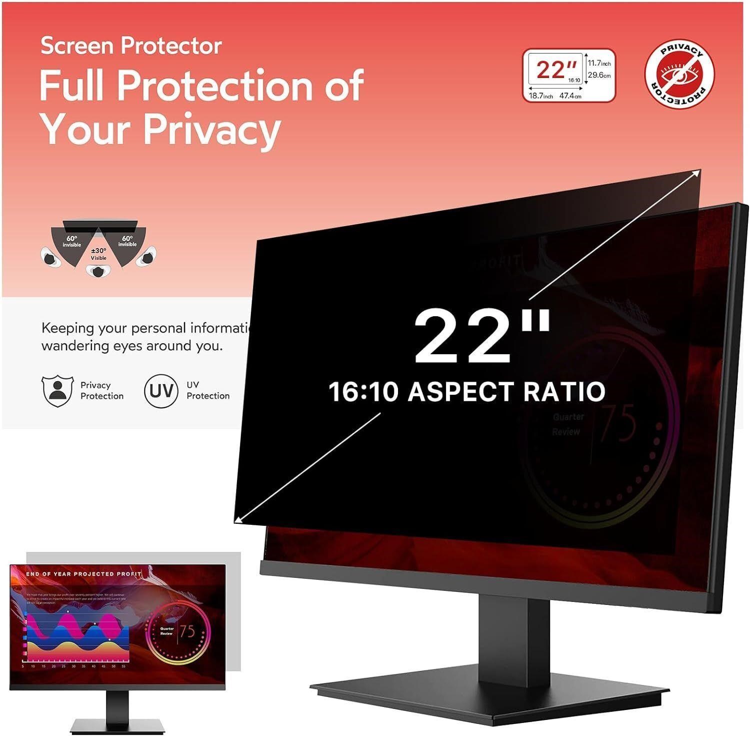 22" Monitor Computer Privacy Screen Filter