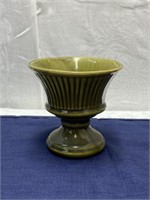 Vintage green ceramic planter