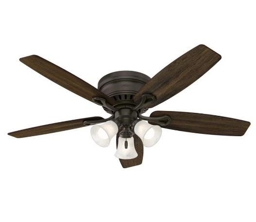 Indoor Low Profile Ceiling Fan with Light Kit