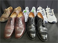 Group of tennis shoes, dress shoes ,etc