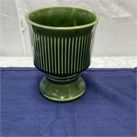 Vintage green ceramic planter