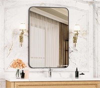 Rounded Bathroom Mirror, 24" x 36" Rectangular
