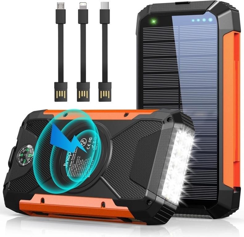 Solar Charger 38600mAh  Power Bank  Built-in Cable