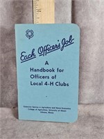 HANDBOOK FOR OFFICERS OF LOCAL 4 - H CLUB