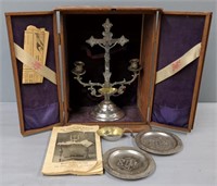 Homans Silver Plate Company Sacramental Set