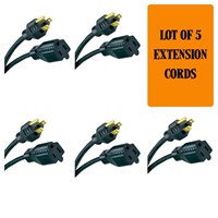 Lot of 5 - HDX 55 ft. 16/3 Outdoor Extension Cord