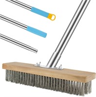 Stainless Steel Deck Wire Brush with 5.9 Ft Long H
