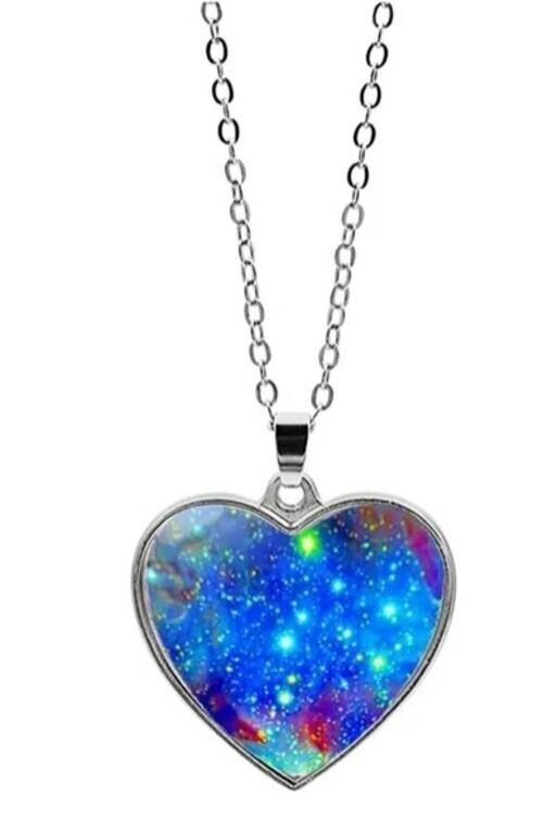 20" Solar System Galaxy Double Sided Glass Pendant