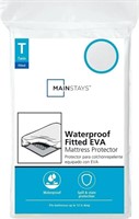 Twin Sz Mainstay Waterproof Fitted Mattress Protec