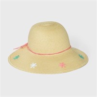 NEW $120 Kids Embroidered Straw Floppy Hat 12pcs
