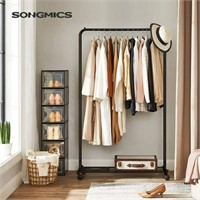 SONGMICS Clothes Rack  110 lb Capacity with Wheels