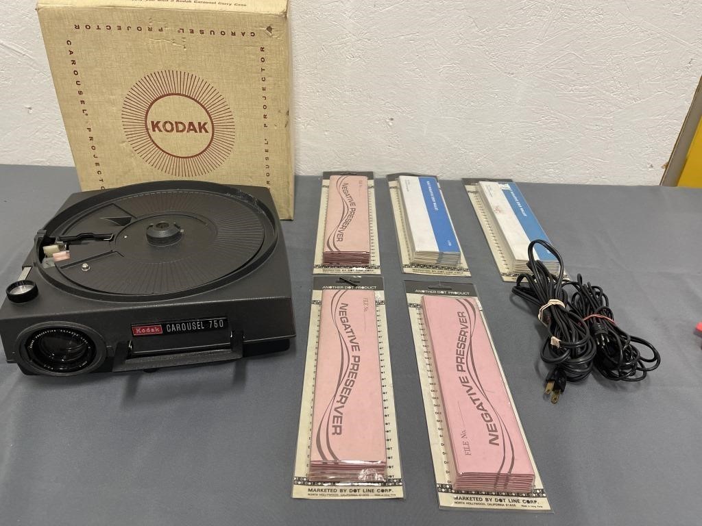 Kodak 750 Carousel Projector & More