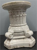 Antique Stoneware Blanc de Chin Garden Pedestal
