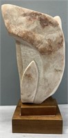 Modern Abstract Marble Sculpture Signed Brumer
