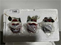 Set of 3 IH Christmas ornament bells