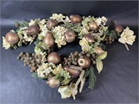 Gold Dusted Christmas Wreath and Garland Set