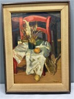 1967 Still Life T. Haven Painting (2 sided)