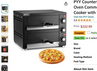 PYY Countertop Pizza Oven Electric Indoor Pizza