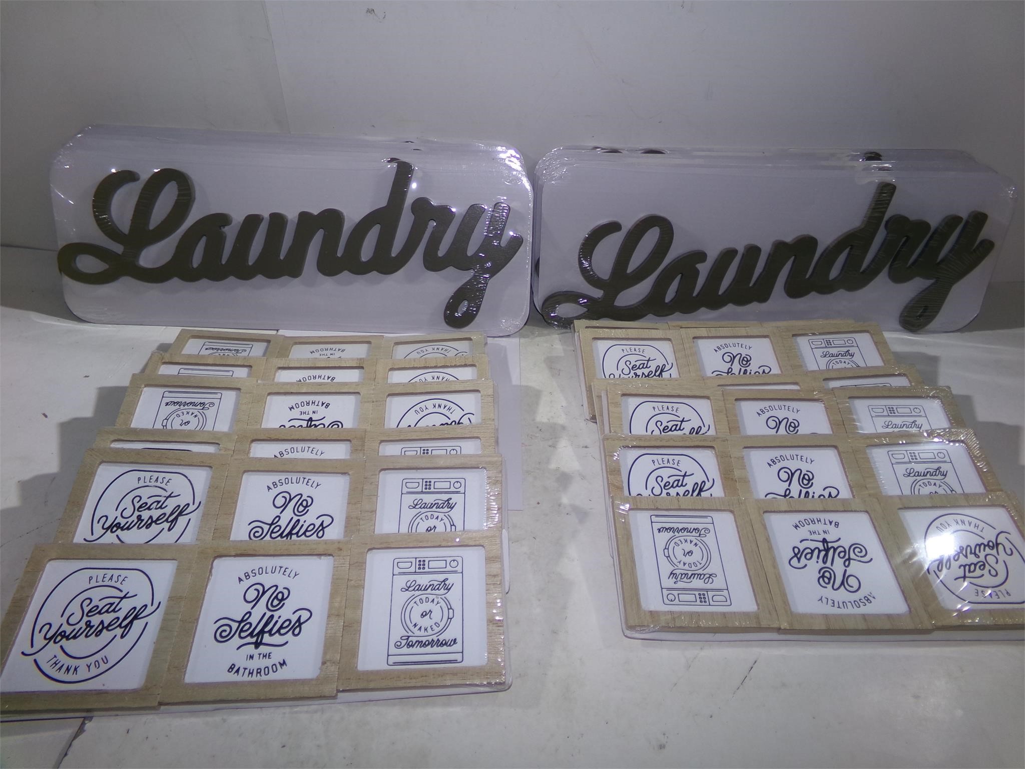 24 Laundry Sign Decor