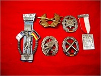 WEST GERMAN HAT BADGES AND MARCH MEDALS