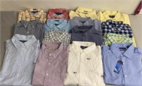 Lot of 15 Men's Button Down Shirts- Large