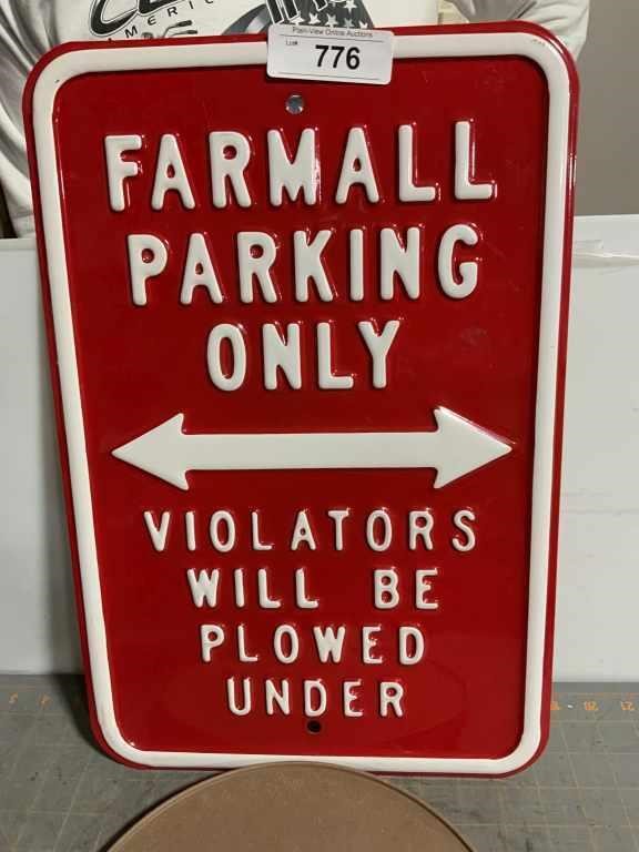 Farmall Parking sign
