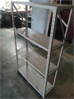 Metal shelves 5 ft tall by 3 ft wide by 12 in