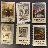 CINDERELLAS: Scarce TOBLER CHOCOLATE Stamps (1920)