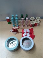 Box of Assorted Christmas Items/ Christmas Tins Ca
