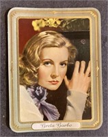 GRETA GARBO: Embossed GARBATY Tobacco Card (1937)
