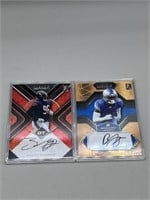 (2) Autographed Football Cards, #4/4 & 4/20