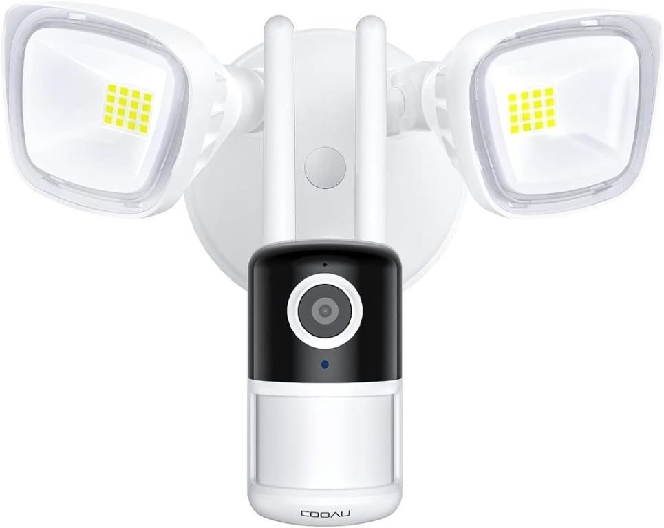 COOAU 2K Floodlight Security Camera - Wired  2600